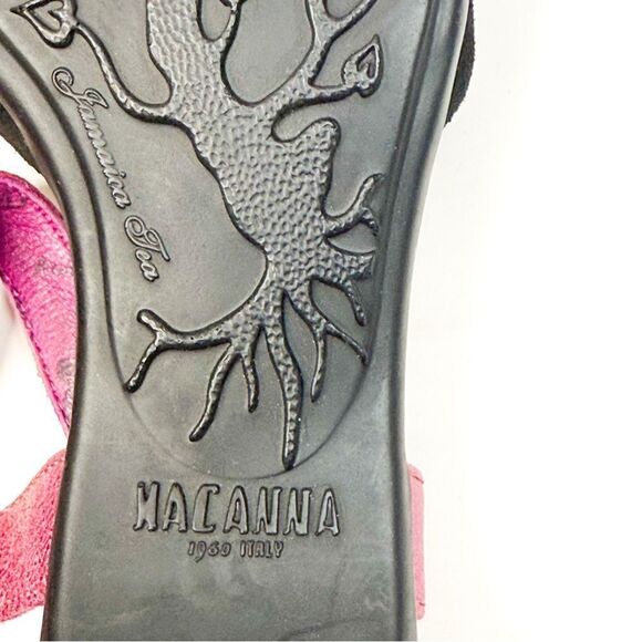 Macanna Italy Pink & Black Leather Heels - Size 5.5 - Vintage Chic! - Picture 6 of 9